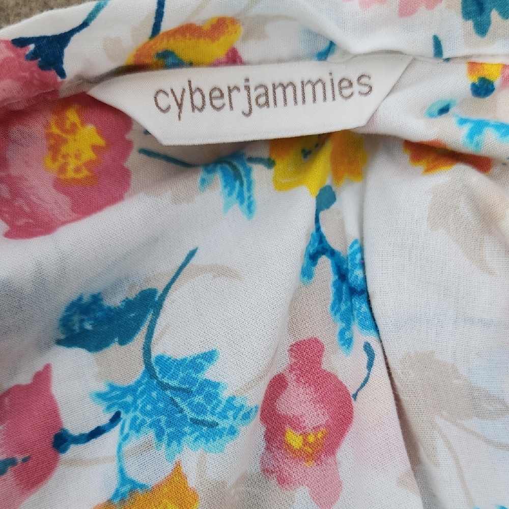 (M) cyberjammies Vibrant Floral Kimono Robe Soft Lightweight Weekend Loungewear - Picture 3 of 10